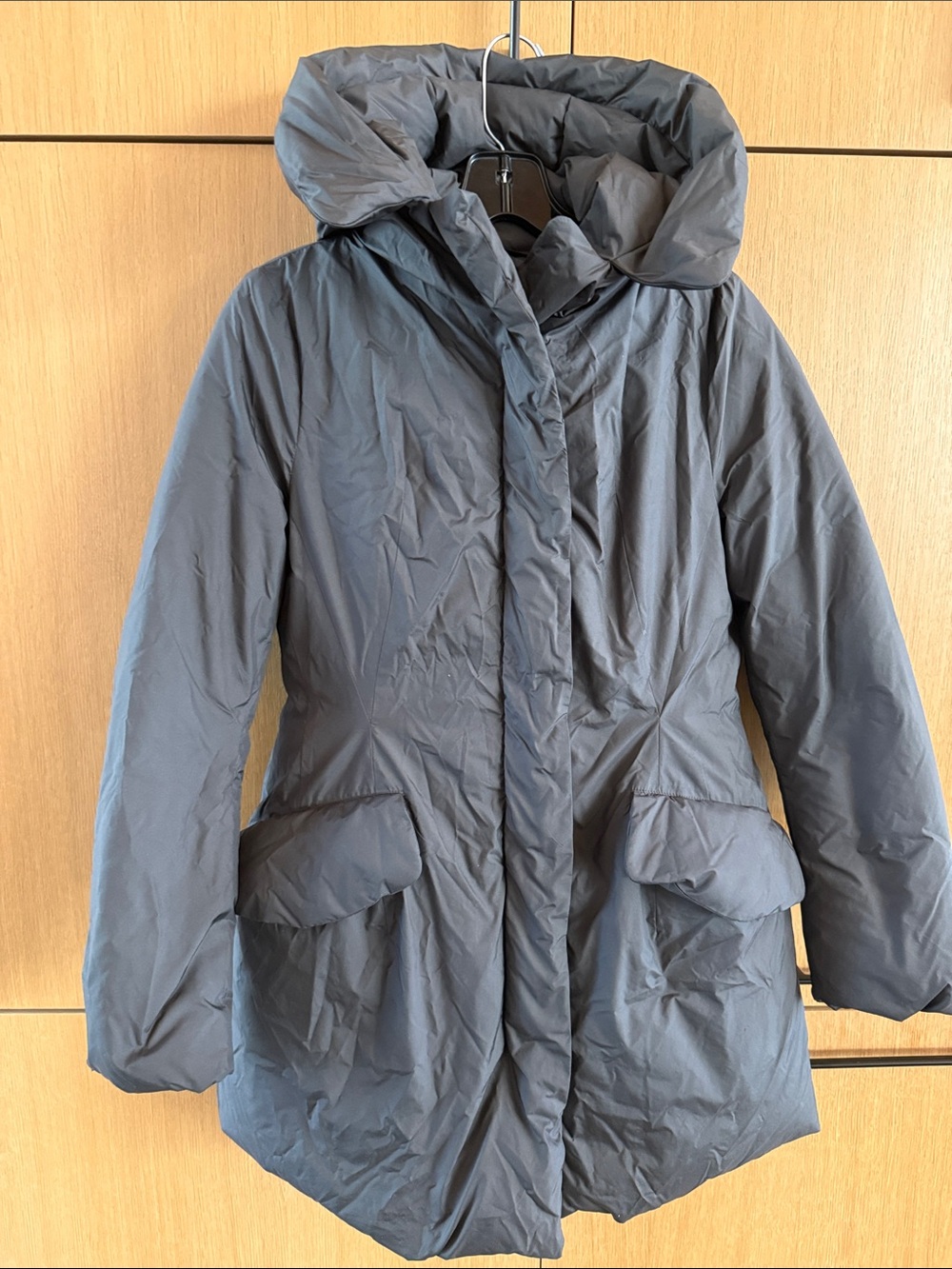 UNIQLO +J Jil Sander Hooded Down Puffer Jacket Brown Color Womens size Small